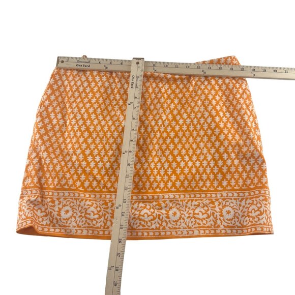 J. Crew Stretch Skirt Women's size 10 Orange with Pockets - Picture 6 of 7